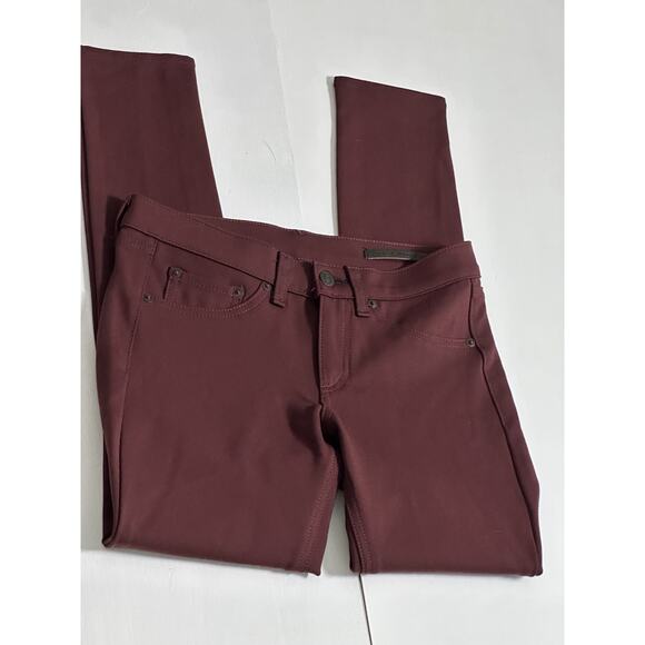Rag & Bones Women's Jean Leggings In Burgundy Ponte Size (26) Stretchy Jeans - Picture 7 of 16
